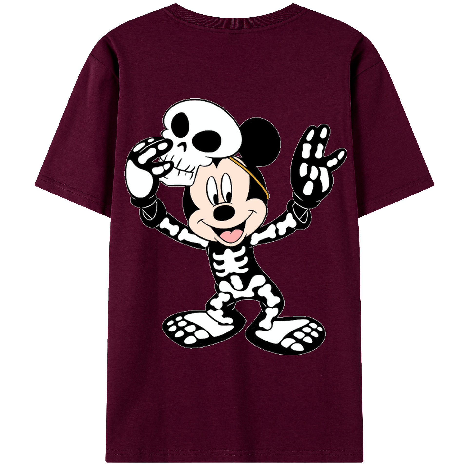 （画像用） ミッキーマウス Mickey Mouse レディース半袖Tシャツ(バックプリント)